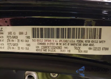 2014 Ram 1500 Express from USA, damaged, VIN 1C6RR7KT1ES243963